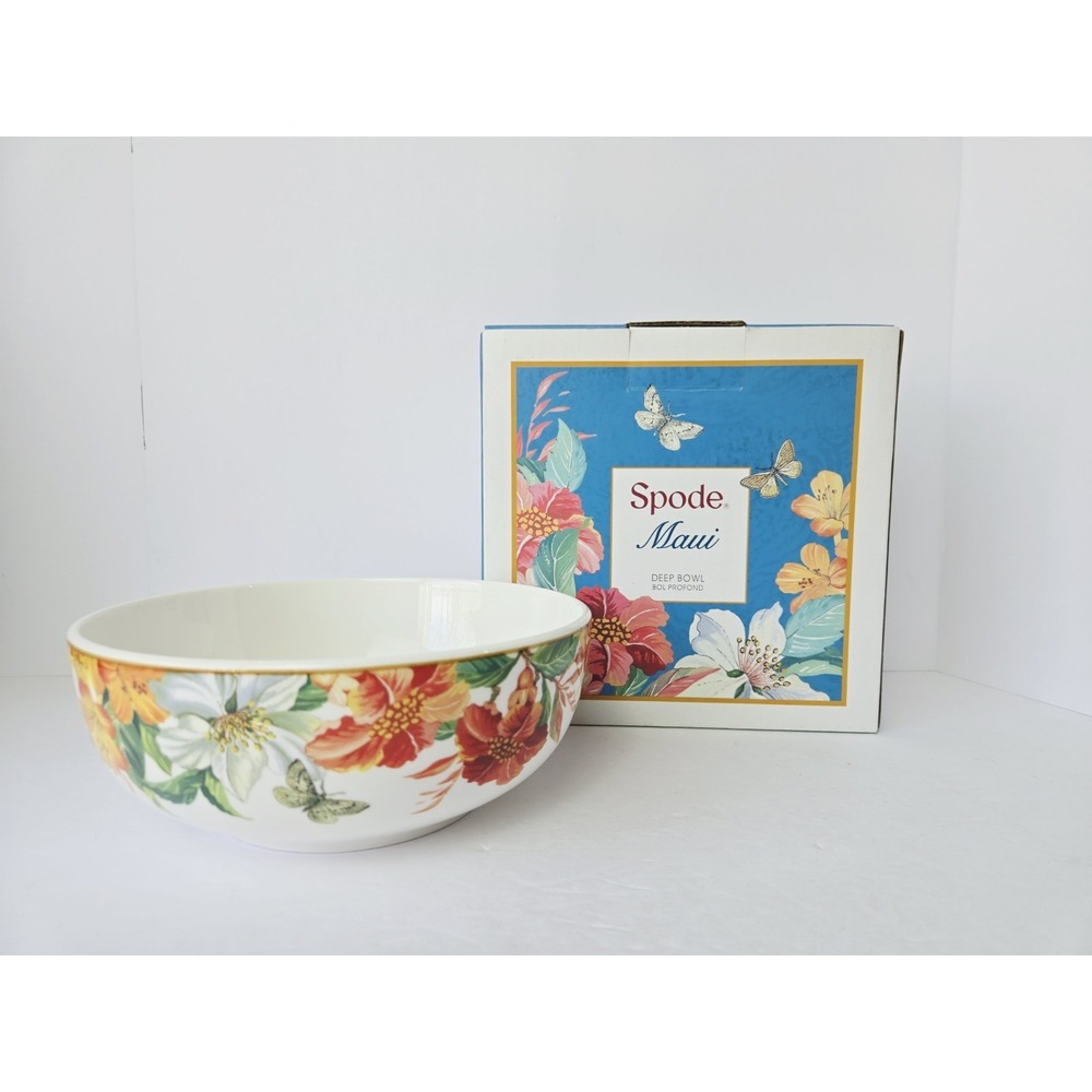 Spode Maui bowl tropical pattern New Deep Bowl